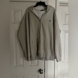 Men’s Polo Ralph Lauren  Zip Up tan hooded sweat suit size 2XLT